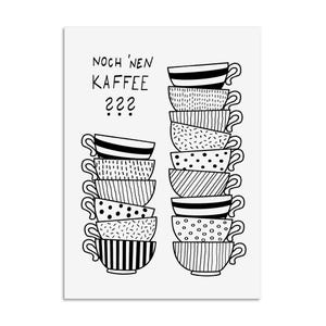 Postal TAZAS DE CAFÉ regalo novia tarjeta café