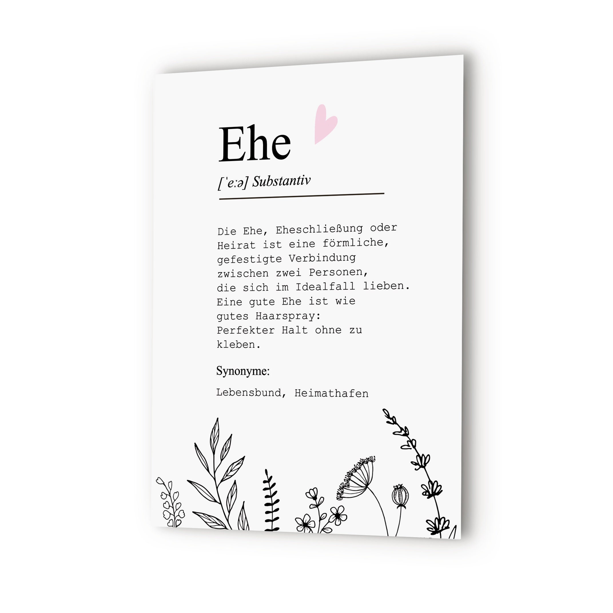 Glückwunschkarte Hochzeit EHE Definition Karte Hochzeit - Etsy