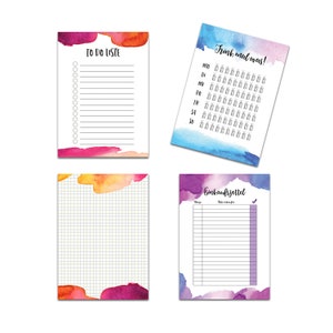 To Do Planner Set 4-piece, shopping list, drink list, daily planner, daily plan, to do block, notepad, to do list, notebook, notepad
