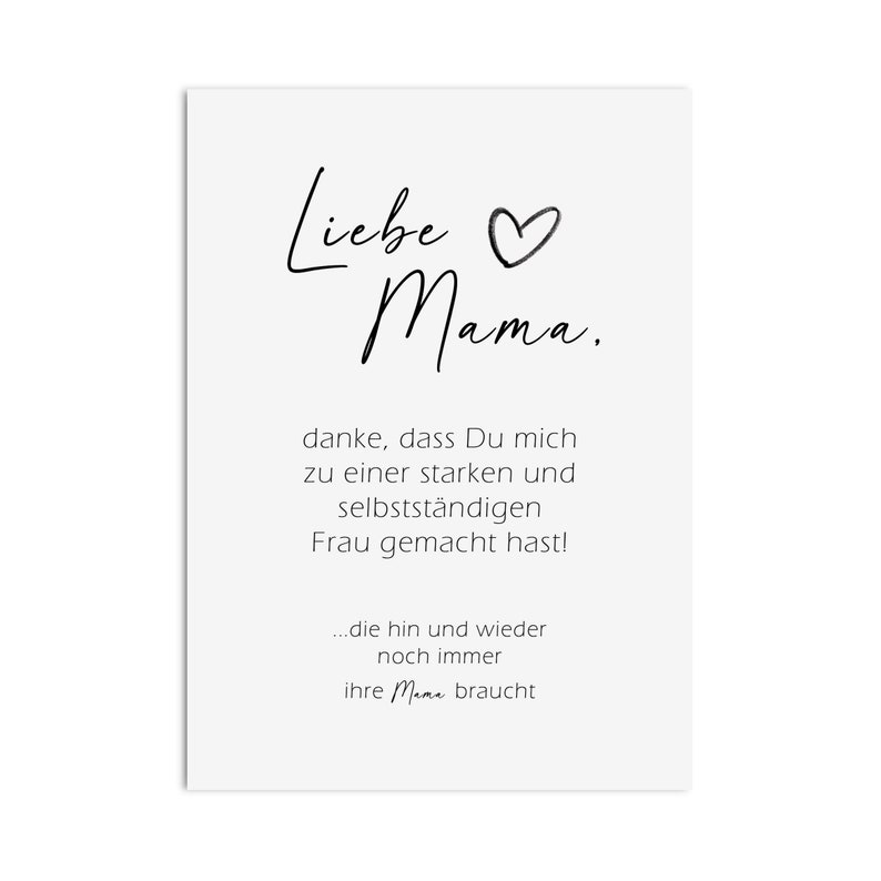 Postkarte LIEBE MAMA Mama Geschenk Muttertag Karte Bild 1