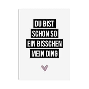 Postkarte MEIN DING Geschenk Karte Valentinskarte Postkarte Liebe