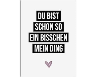 Postcard MY THING Gift Card Valentine's Day Card Postcard Love