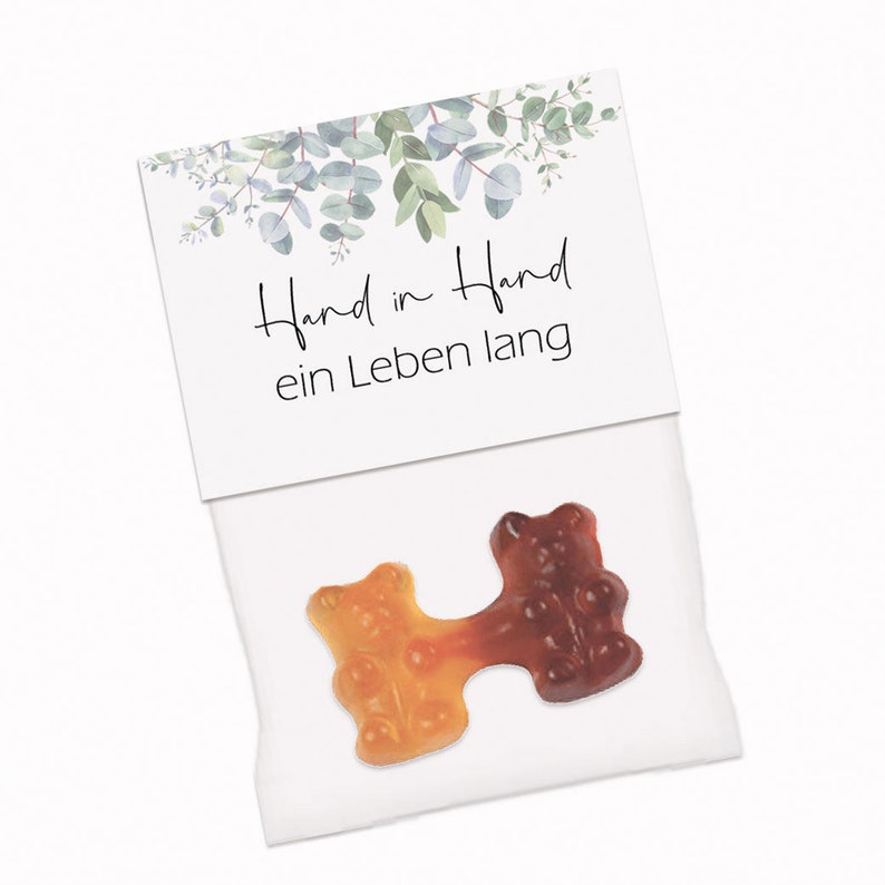 Gastgeschenk zur Hochzeit Hand in Hand ein Leben Lang EUCALYPTUS Bild 2