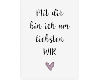 Postcard WE PREFER BEST Gift Girlfriend Postcard Friendship