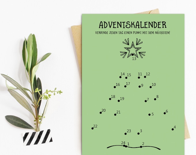 Postkarte Adventskalender Weihnachtskalender Postka Produktbild-Vorschau 4
