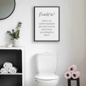 Poster Badezimmer PINKELST DU Poster Toilette Geschenk Einzug Bild 2