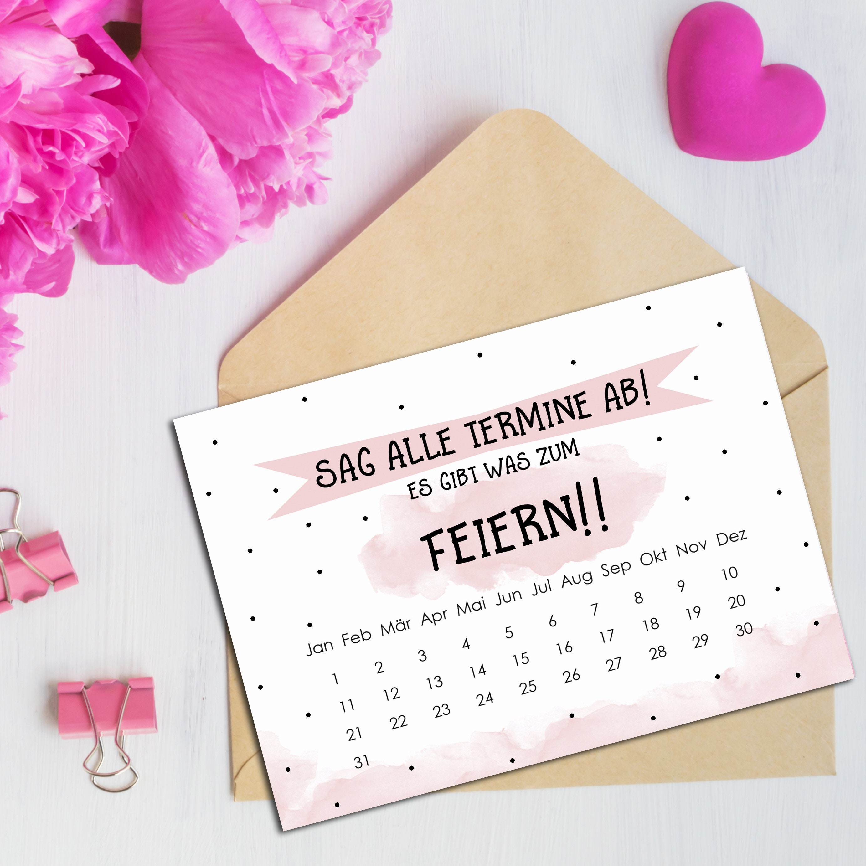 Save the Date Karten Geburtstag Sag alle Termine Etsy