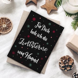Carte de Noël noire "Étoiles cannelle", carte postale de Noël Cartes de Noël Cadeaux de Noël Décorations de Noël Cartes de vœux Noël