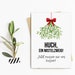 Weihnachtskarte MISTELZWEIG Postkarte Weihnachten lustig Spruch Etsy.de