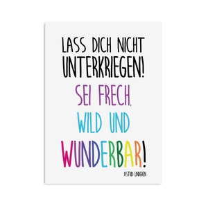 Carte postale Soyez NAUGHTY, WILD et WONDERFUL disant carte cadeau petite amie
