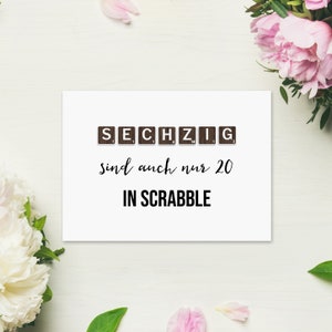 Geburtstagskarte SCRABBLE inkl. Umschlag Postkarte Geburtstag Geburtstagskarte 30, 40, 50, 60 Bild 2