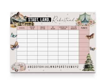 CITY, COUNTRY, RETIREMENT Template City, Country, River Game Retirement Gift Download