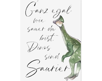 Postcard Dinos are SAURIOUS I'm sorry card apology card