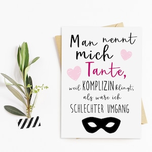 Postkarte MAN NENNT MICH ... Schwangerschaft verkünden Komplize Postkarte