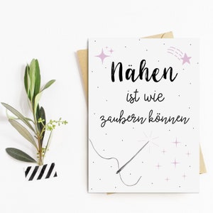 Het naaien van ansichtkaarten is als het kunnen toveren van het naaien van cadeaukaarten
