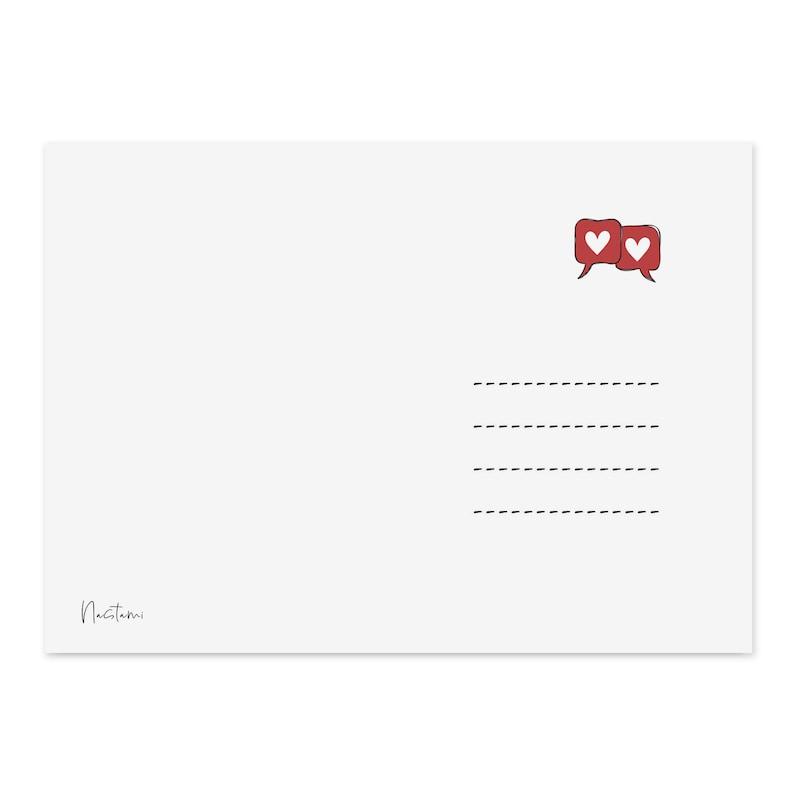 Postkarte TINDER Valentinstag Geschenk Karte Valentinskarte Postkarte Liebe Bild 4