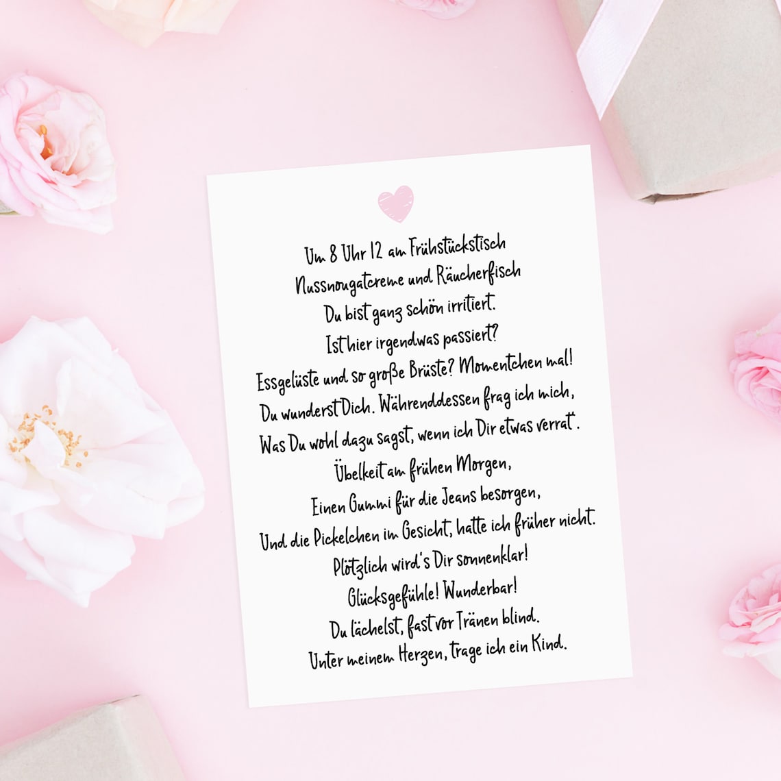 Postkarte Schwangerschaft verkünden GEDICHT Du wirst Papa Du Etsy.de