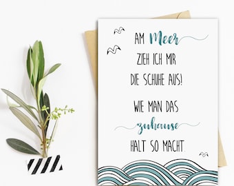 Saying card SEA Shoes from Postcard Sea Greeting card Sea
