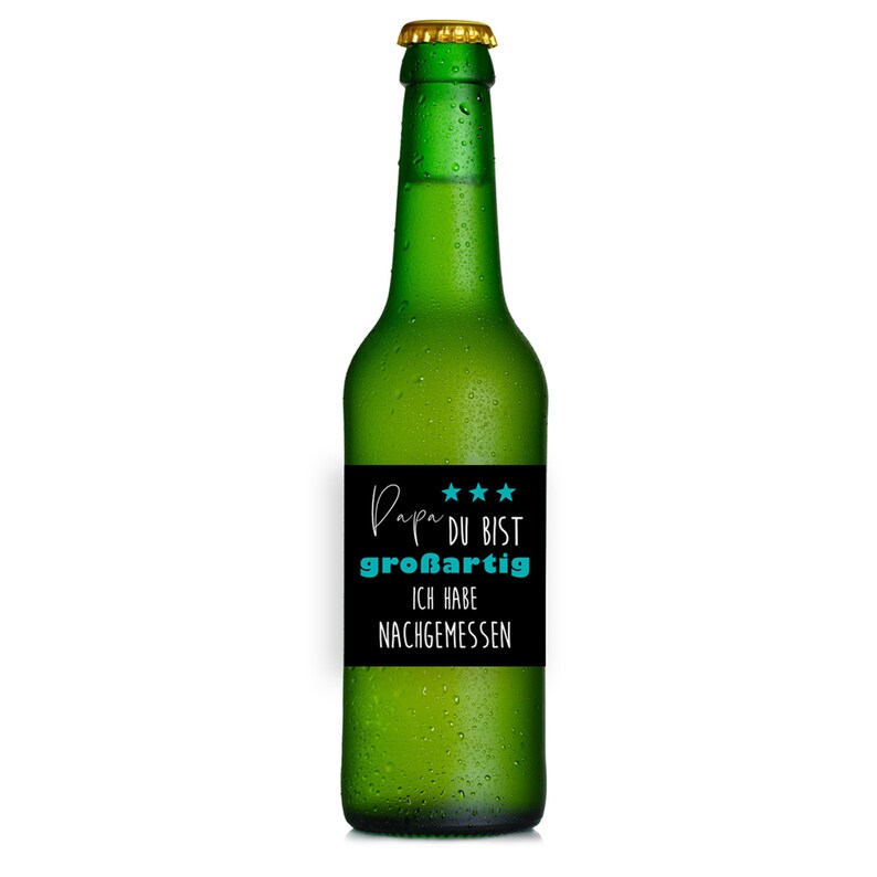 Flaschenetikett Bierflasche Vatertag Geschenk Papa du bist großartig ...