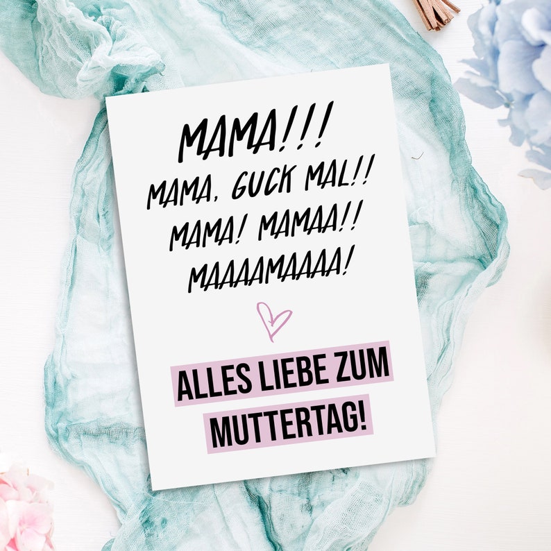 Postkarte MAMAAAA Mama Geschenk Muttertag Karte Bild 3