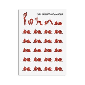Postal NAVIDAD MODO YOGA Tarjeta de Navidad yoga