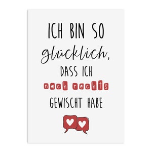 Carte postale TINDER Carte cadeau Saint Valentin Carte Saint Valentin Carte postale Amour