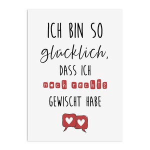 Postkarte TINDER Valentinstag Geschenk Karte Valentinskarte Postkarte Liebe Bild 1