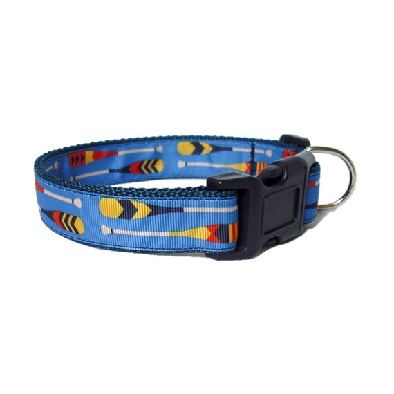 navy blue dog collar and leash