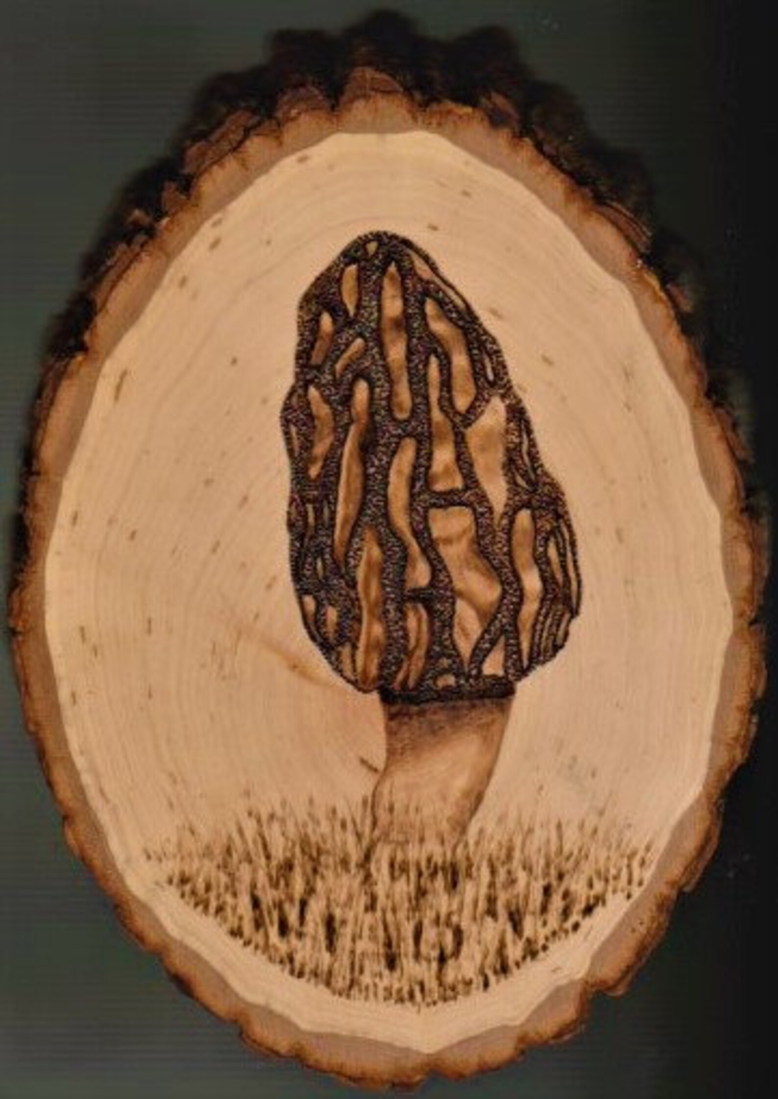 Morel Wood Burning Etsy