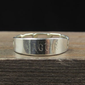 Size 5 Sterling Silver Maggie Chain Link Band Ring