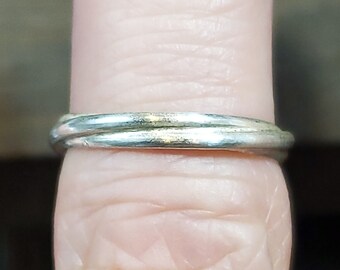 Size 4.75 925 Sterling Silver Twisted Design Rustic Toe Ring
