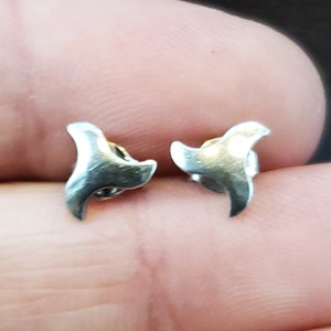 925 Sterling Silver Small Ninja Star Stud Earrings