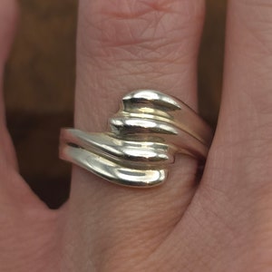 Size 8.25 925 Sterling Silver Heavy Cool Style Ring