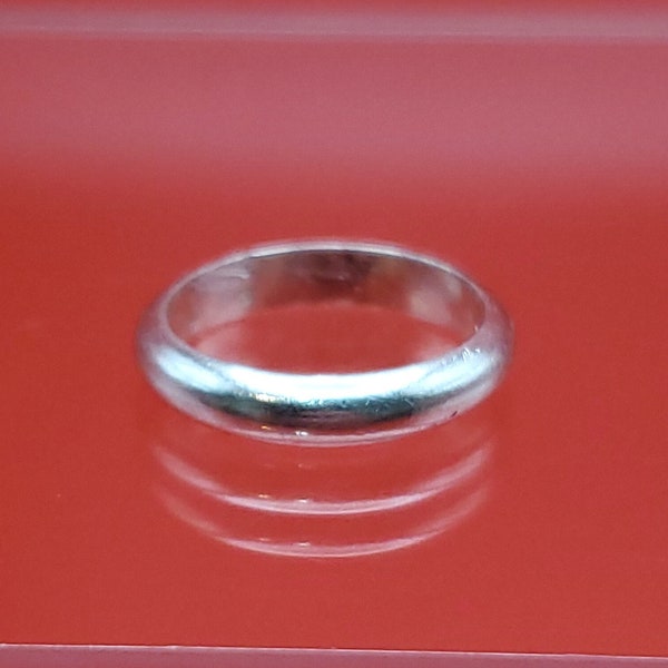 Size 3.25 925 Sterling Silver Simple Petite Ring