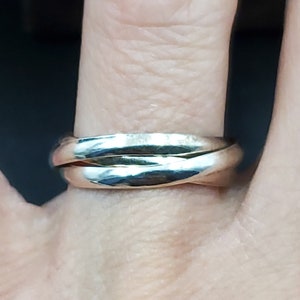 Size 7.5 Sterling Silver Cool Plain Triple Band Ring