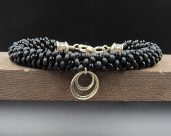 8" Sterling Silver Double Circle Charms Bracelet Vintage Elegant Beautiful Everyday Minimalist Statement Simple Unique Trendy