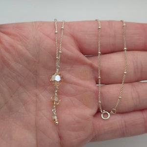 18 Inch 925 Sterling Silver Light Crystals Necklace A4