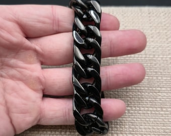 7 Inch Stainless Steel Chunky Cuban Link Curb Chain Bracelet B1556