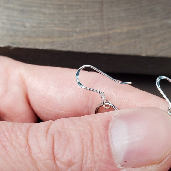 Sterling Silver Triple Red Shell Dangle Earrings - image 4