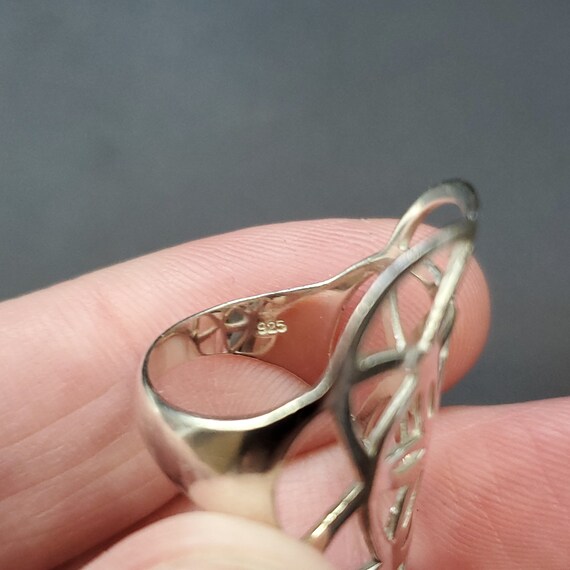 Size 6 Sterling Silver Cool Unique Pattern Finger… - image 4