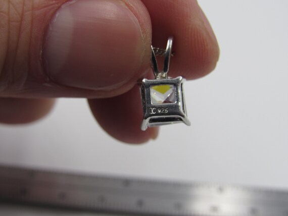 20" Sterling Silver Simple CZ Diamond Necklace Vi… - image 3