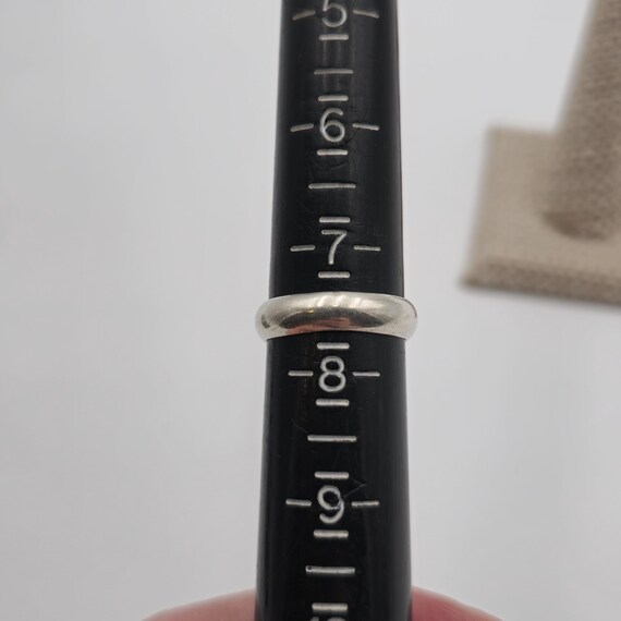 Size 7.5 Sterling Silver Solid Plain Ring A2443 - image 5