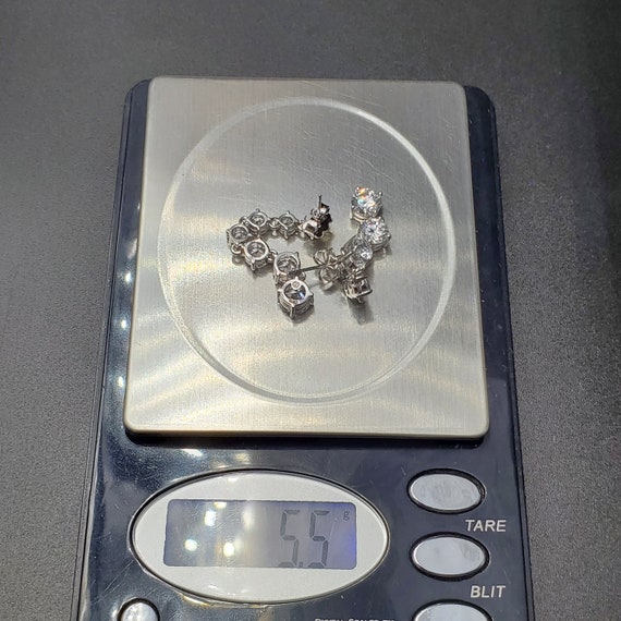 Sterling Silver String Of Bright Cubic Zirconia D… - image 7