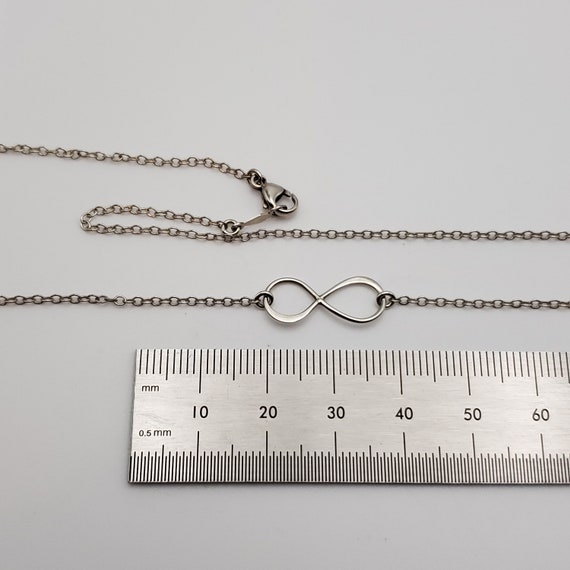 18 Inch 925 Sterling Silver Cool Infinity Necklace - image 4