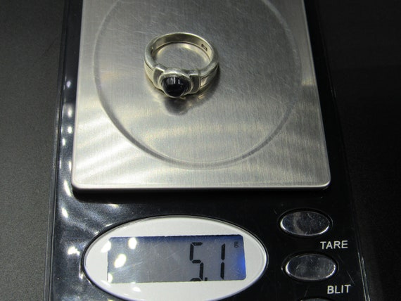 Size 5.75 Sterling Silver Uncut Semi Precious Pur… - image 9