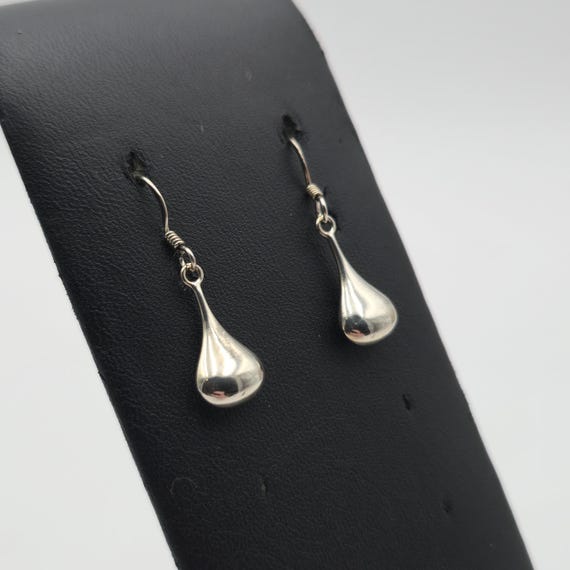 Sterling Silver Rustic Simple Shape Dangle Earrin… - image 2