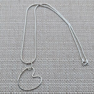 18 Inch Sterling Silver Handmade Heart Chain Necklace A4425