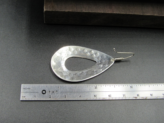 Sterling Silver Cool Large Pattern Dangle Earring… - image 5