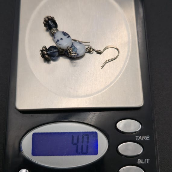 Silver Plated Worn Odd Handmade Dangle Earrings A… - image 5