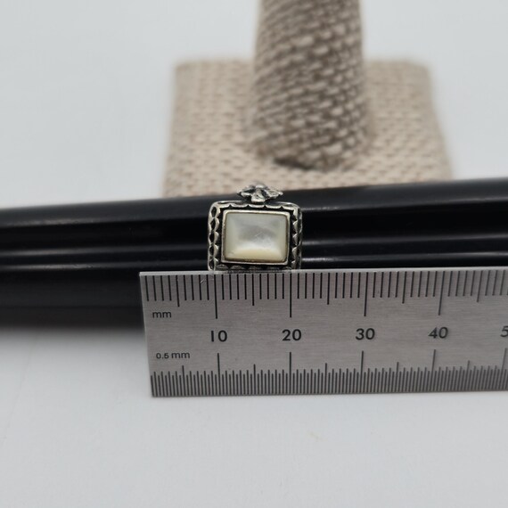 Size 7.25 Sterling Silver Solid Unique Mother Of … - image 8